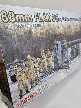 SEALED Dragon 1/35 88mm Flak 36 w/ Flak Artillery Crew Model Kit 39-45 Series